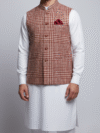 Rust Checkered Waistcoat