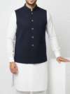 Classic Navy Men’s Wool Waistcoat – Premium Winter Wear