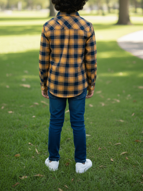 Boys' Casual Checkered Shirt