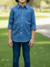 Classic Blue Casual Shirt for Boys