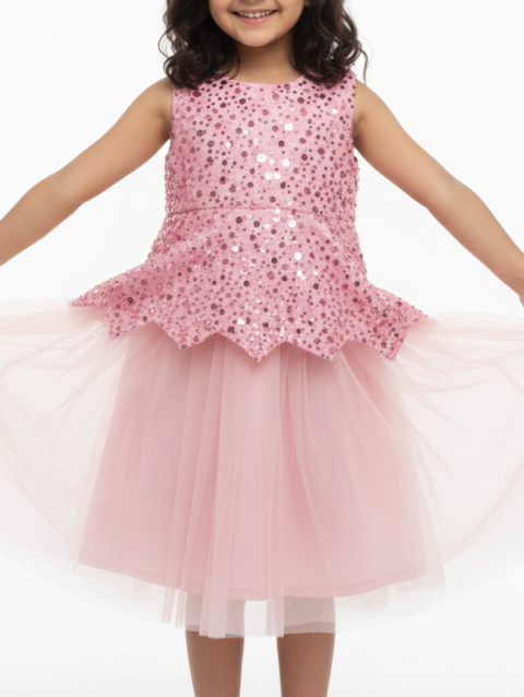 Pink Sparkle Princess Party Frock