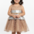 Golden Shimmer Party Dress for Girls