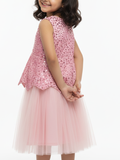 Pink Sparkle Princess Party Frock