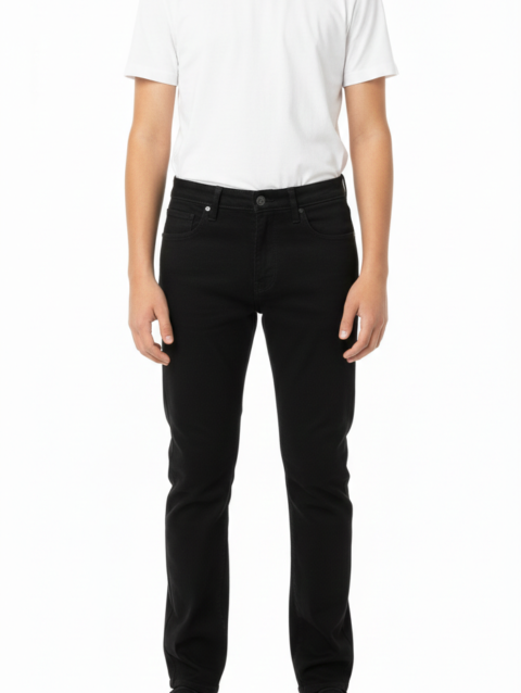 Staff Teen Slim Fit Black Jeans