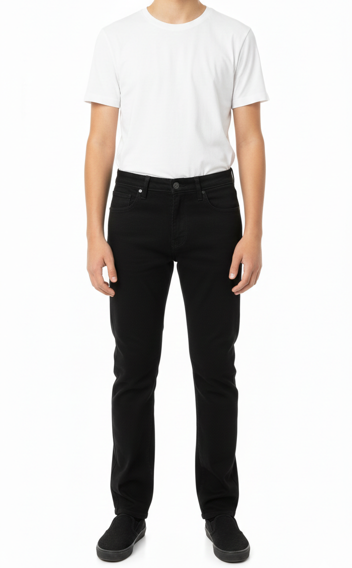 Staff Teen Slim Fit Black Jeans